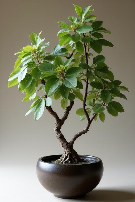 作品の足元を固めるように低く配置された体の枝